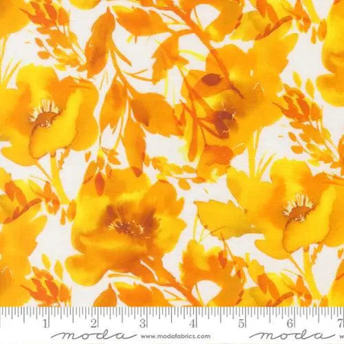 Radiant Sunshine Poppies Cotton 44"/45" Fabric Per Yard - MODA Fabrics Featured