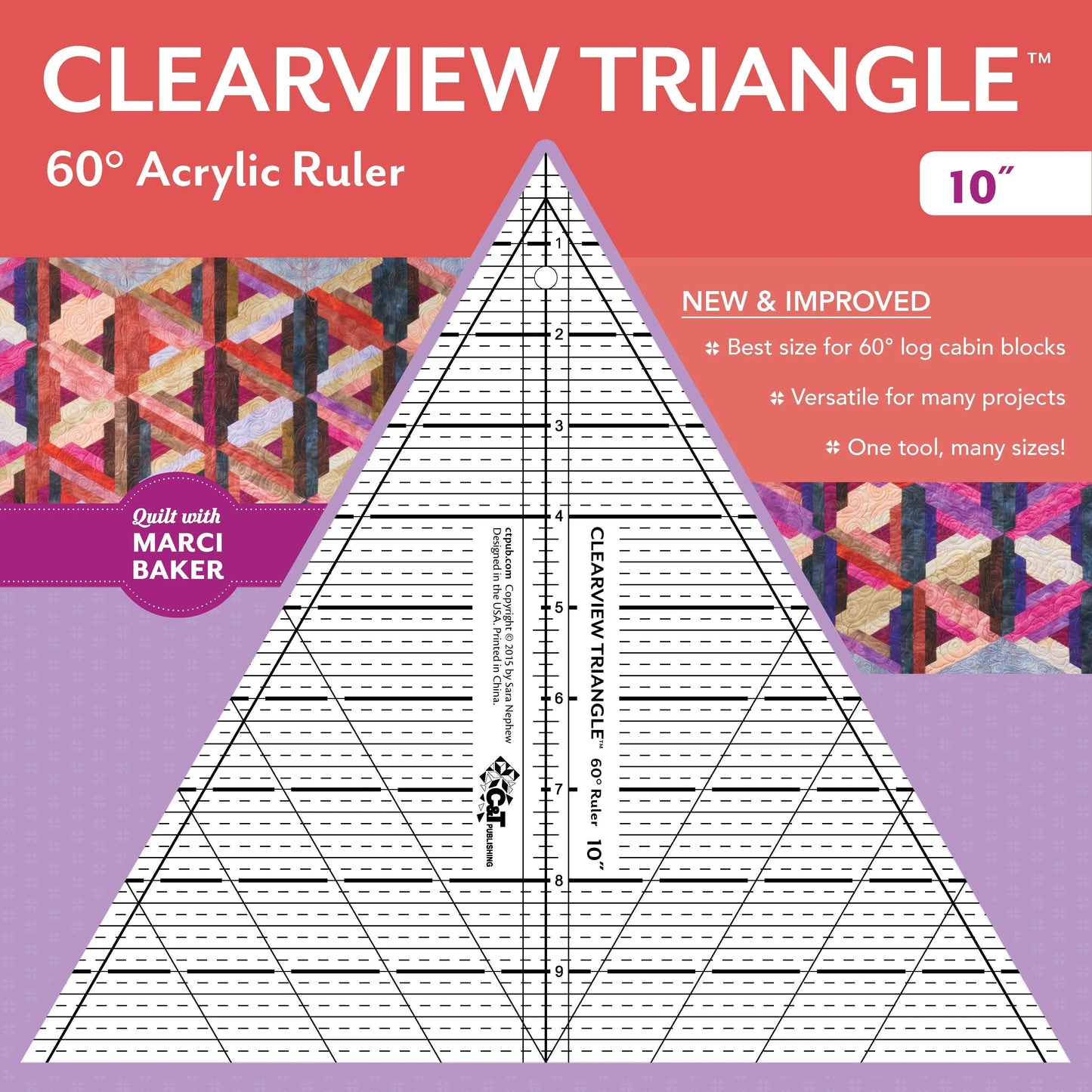 Clearview Triangle Ruler 10in