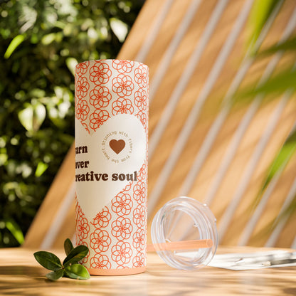 Skinny Tumbler — Yarn Lover Creative Soul 20oz Straw Cup