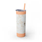 Skinny 20oz Floral Tumbler with Straw – Vintage Blossom Design