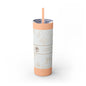 Skinny 20oz Floral Tumbler with Straw – Vintage Blossom Design
