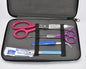 4 Piece Sewing Kit With Floral Pattern Case