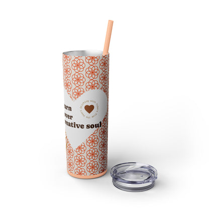 Skinny Tumbler — Yarn Lover Creative Soul 20oz Straw Cup