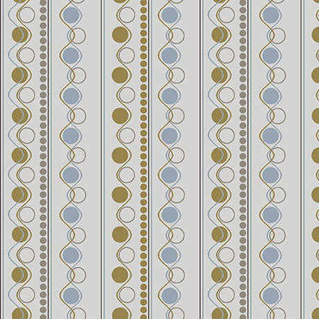 Light Gray Modern Refinement Geo Stripe Cotton 43"/44" Fabric Per Yard by QT Fabrics
