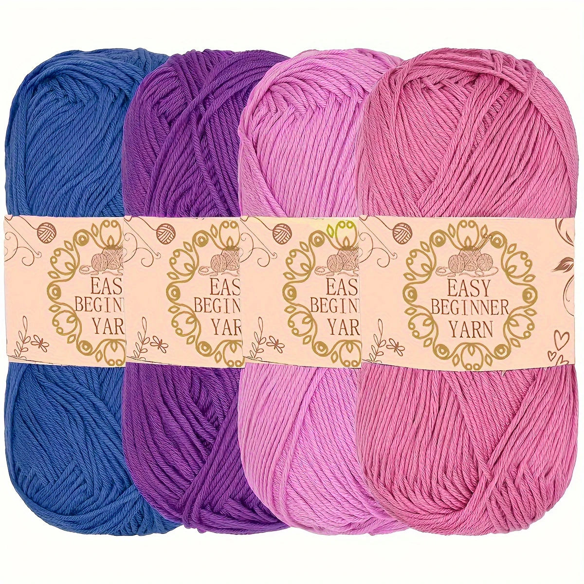 Acrylic Yarn 4-pack, 50G Each Skein