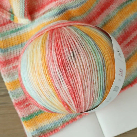200g Ten Carved Cloud Gradual Woolen Thread Spray Yarn - Hand Woven Yarn | Feathered Ene