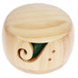 Yarn Bowl | Natural & Dark Wood + Ceramic Sheep Knitting Organizer