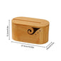 Bamboo wooden Lidded Yarn Bowl with Cell Phone Groove | Knitting & Crochet Organizer