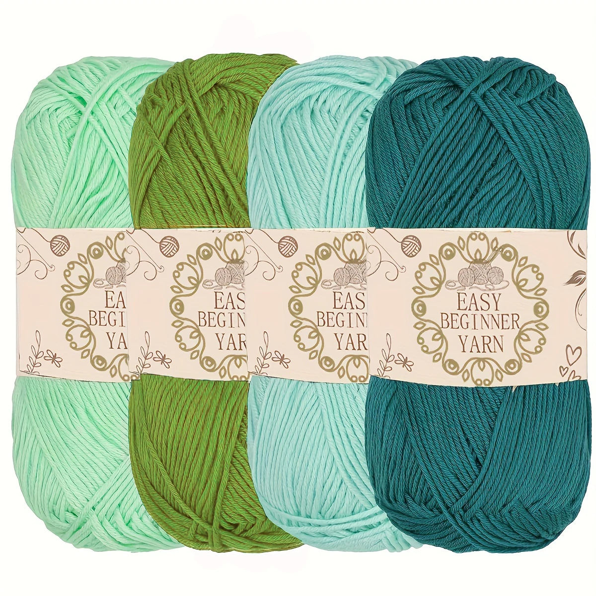 Acrylic Yarn 4-pack, 50G Each Skein