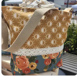 Sunshine Yarn Tote Bag | Sunburst Knitting & Crochet Project Bag