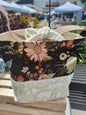 Woodland Florals Yarn Tote Bag | Botanical Knitting & Crochet Project Bag | Feathered Ene