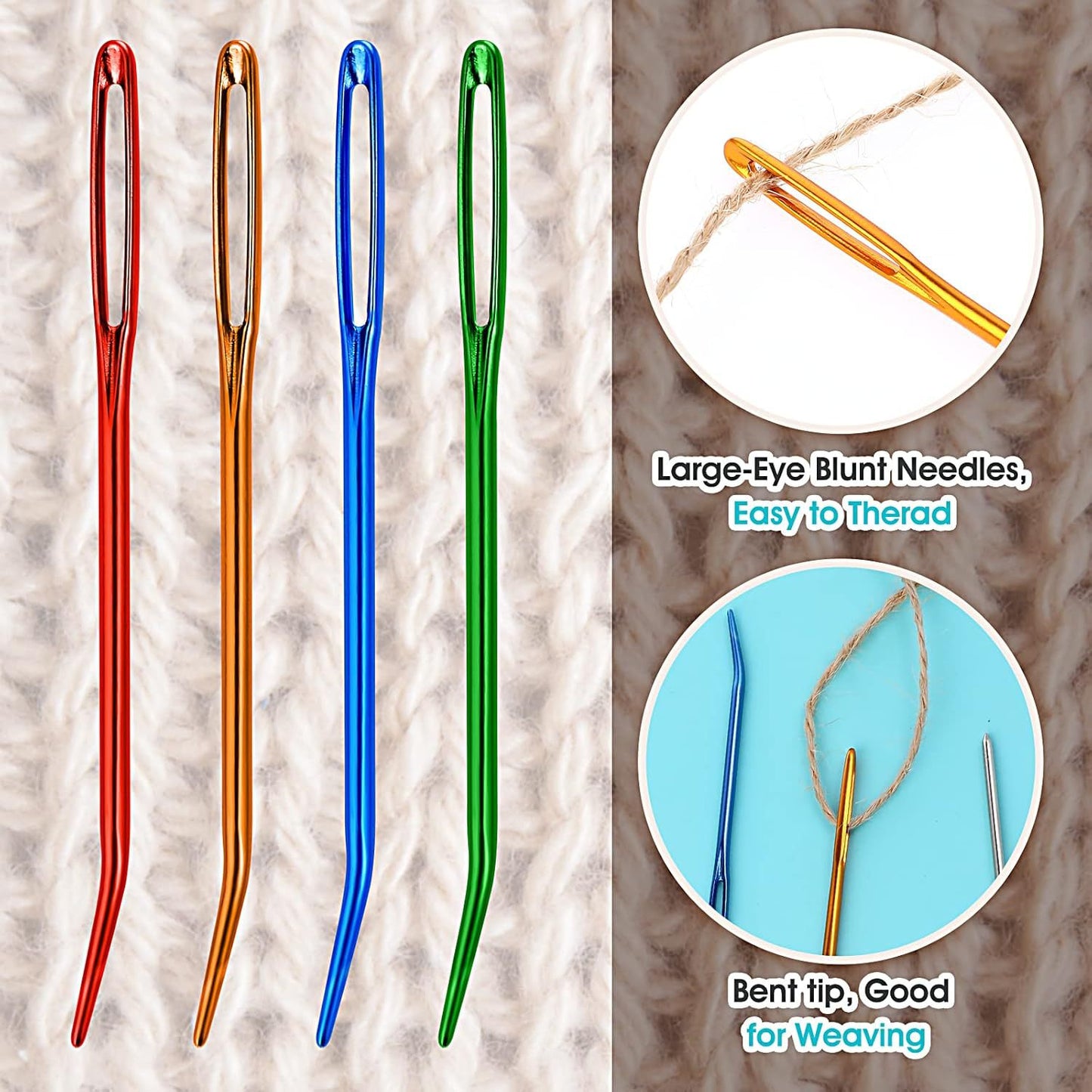 Stainless Steel Large-eye Jumbo Darning Needles